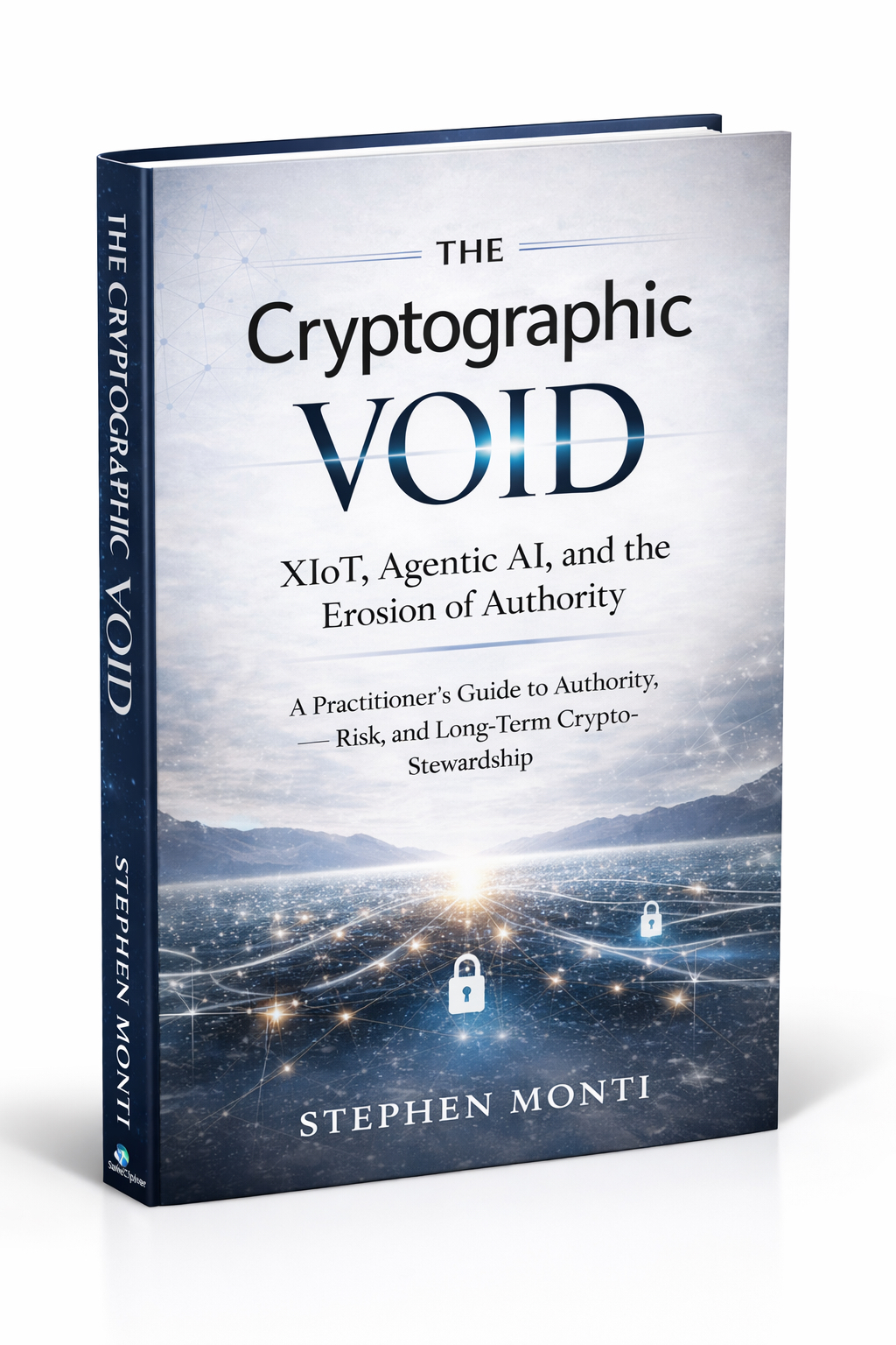 The Cryptographic Void — 3D book cover by Stephen Monti